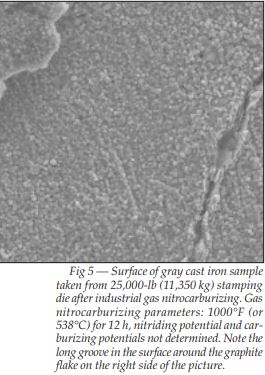 Figure 5 Surface of gray cast iron sample