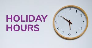AHT 2023 Holiday Hours Schedule
