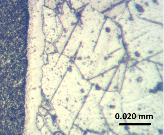 Microstructure of 1215 steel after recrystallize-anneal and FNC. Etched with 3% Nital. 