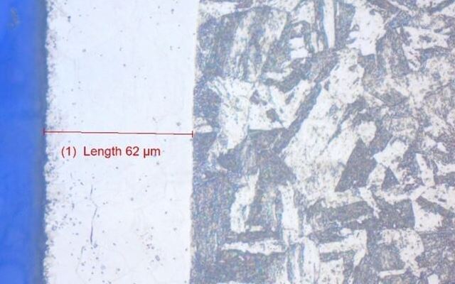 FIgure10B ).  Photo micrograph of the ion nitrided precipitation hardenable 17-4 PM martensitic stee