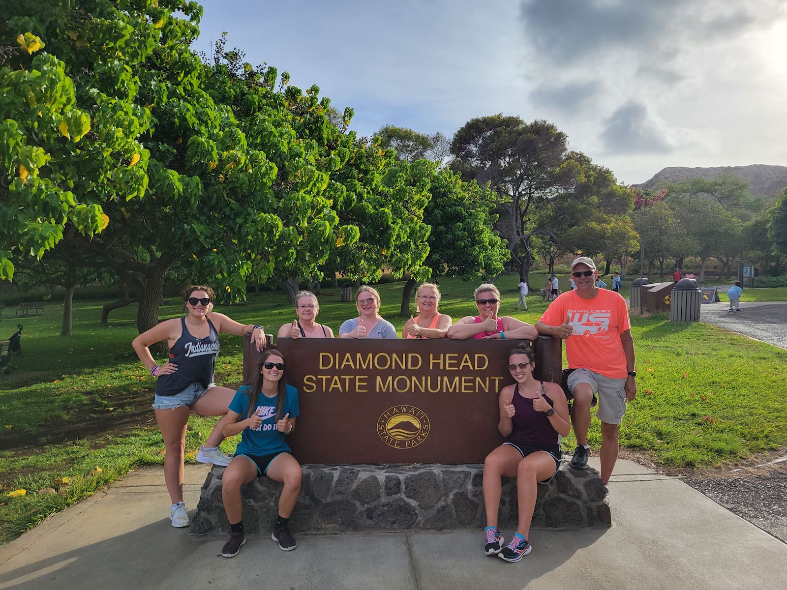 Shannon with her family in Hawaii