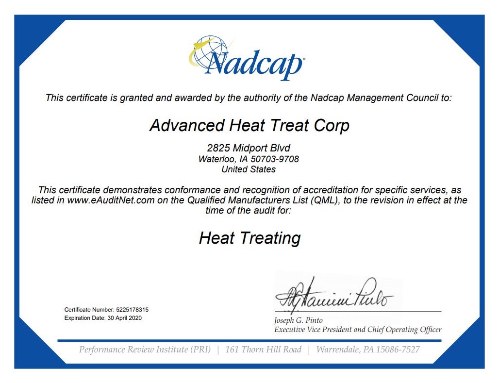 Nadcap Cert