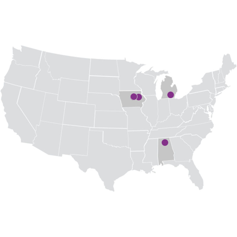 Map of AHT Locations